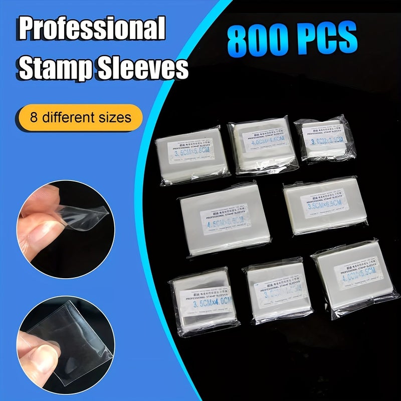 OPP Bags For Stamp Protection 800 Pieces Per Set 3.5x4cm Size Ideal For Philatelic Storage And Display Available In 8 Different Models - Image 1