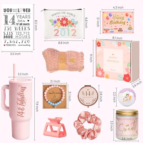 Mirasphere 14 Year Old Girl Birthday Gifts - Gifts for 14 Year Old Girls - Gifts for Teenage Girls - 11 Pieces Best Present for Daughter, Niece, Granddaughter - Image 3