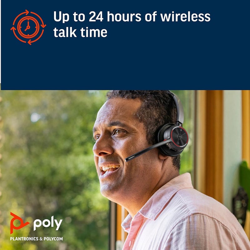 Poly  Voyager 4310 UC Wireless Headset  Charge Stand Plantronics  SingleEar Headset Connect to PCMac via USBC Bluetooth Adapter Cell Phone via BluetoothWorks wTeams Certified ZoomMore - Image 5