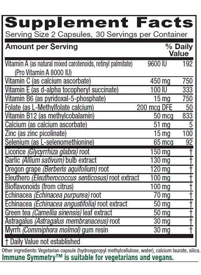 Vitanica Immune Symmetry Immune Support Vegan 60 Capsules  - Image 3