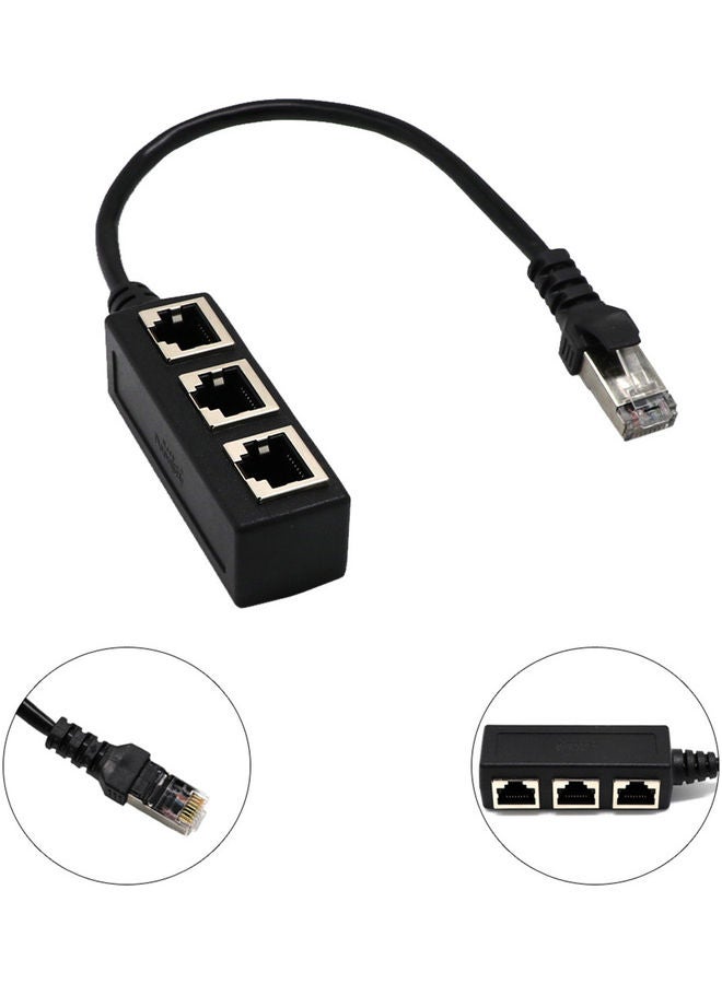 NIBEMINENT RJ45 Female 1 to 3 Port Socket Adapter - Image 5
