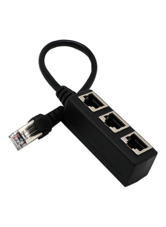 NIBEMINENT RJ45 Female 1 to 3 Port Socket Adapter - Image 2
