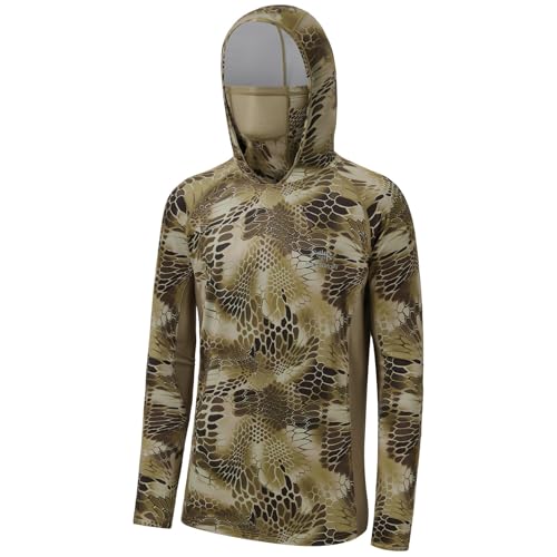 BASSDASH UPF 50 Mens Hunting Shirts with Mask Long Sleeve Camo Fishing Hoodie - Image 1