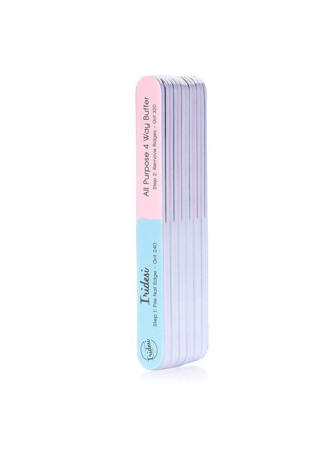 4 Way Finger Nail File And Buffer Emery Boards For Natural Nails 4 Fingernail Files In 1 Professional Filer Board And Shiners 7 Inches Long Salon Supplies Buffers Shine Kit 12 Pack