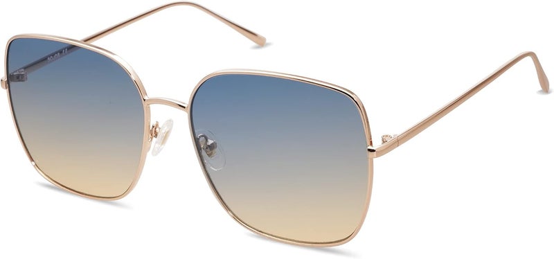 Sojos Trendy Oversized Square Metal Frame Sunglasses for Women Men Retro Big Flat Lens UV Protection Sunglasses SJ1146 - Image 1
