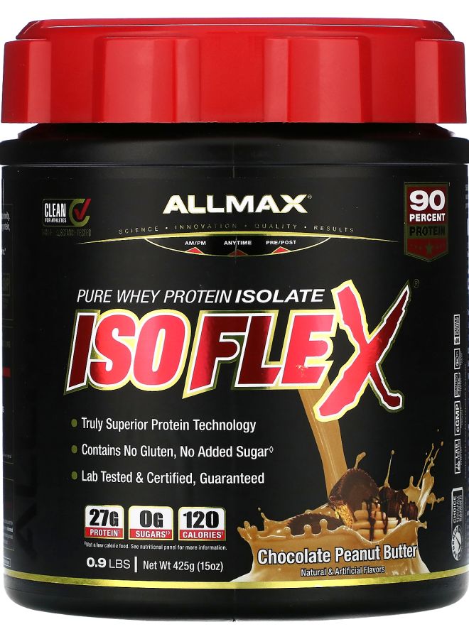 Allmax ISOFLEX® Pure Whey Protein Isolate Chocolate Peanut Butter 0.9 lbs (425 g) - Image 2
