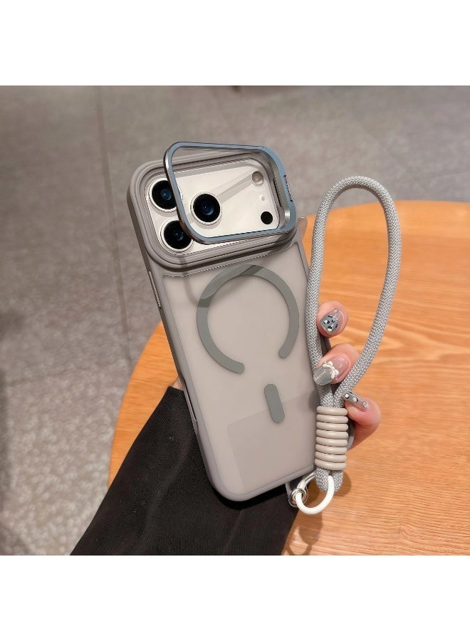V.nice MagSafe Compatible iPhone Case with Flip Camera Lens Protector, Detachable Wrist Strap, Shockproof Matte Cover - Image 1
