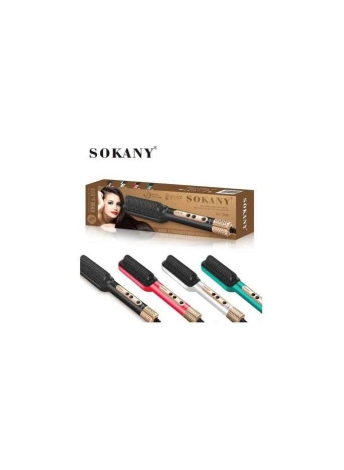 Sokany Thermal Hair Straightening Brush Thermal Comb 1080F SK 1009 Hair Straightener High Temperature: Allows you to reach high temperatures for effective and fast hair styling Multi-Color