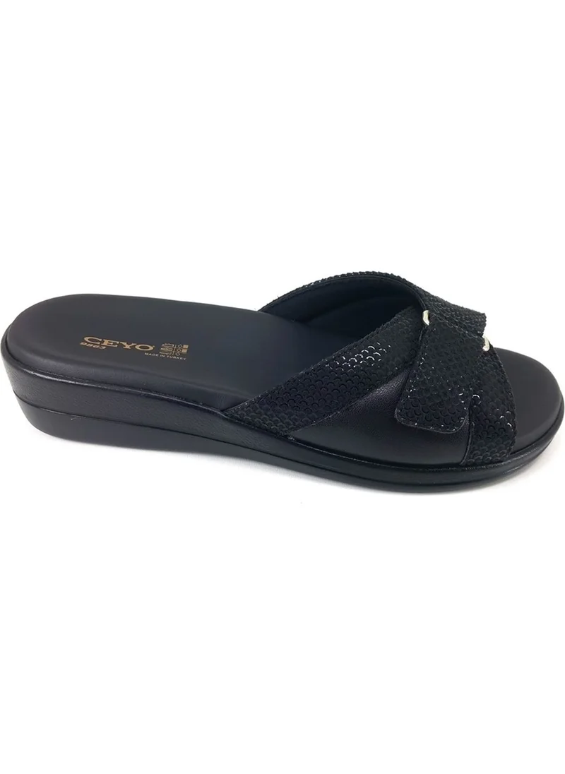Ceyo 9863-7 Women's Slippers Black