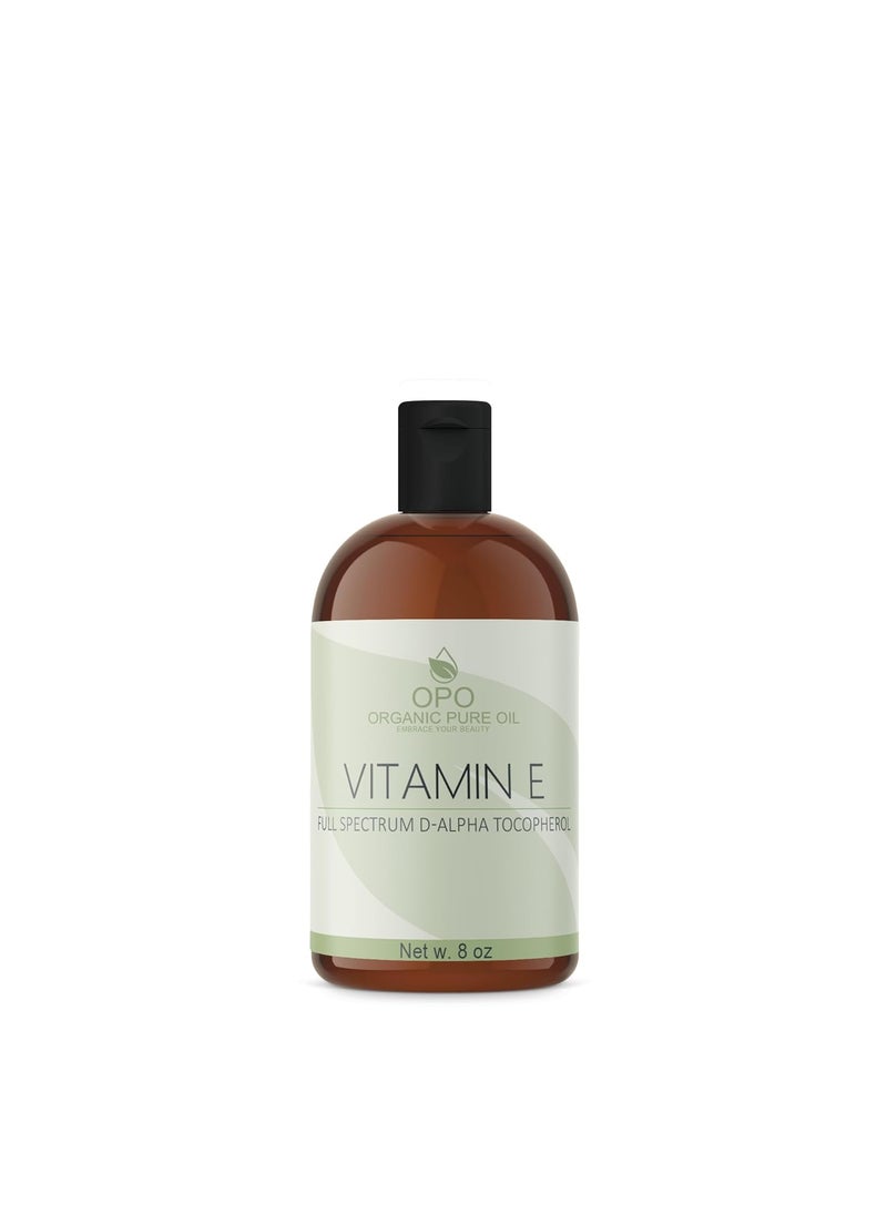 OPO - OPO Vitamin E Oil  Pure Full Spectrum DAlpha Tocopherol 75000 IU Derived from Wheat Germ SoyFree for Hair Skin Face Body Nails Cuticles Antioxidant 8 oz - Image 1