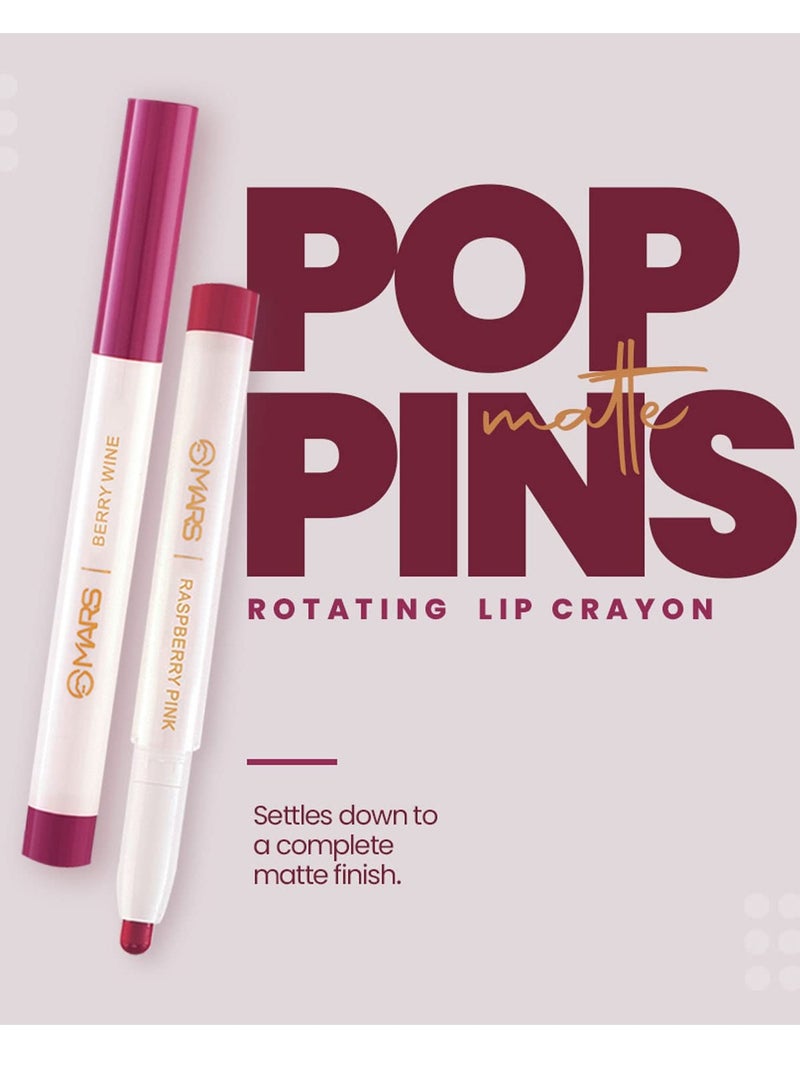 مارس قلم تلوين الشفاه بوبينز طويل الأمد قابل للسحب من مارس، 1.3 جم 01 POWERFULL RED - Image 4