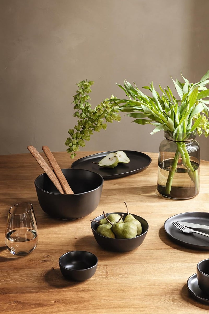 Eva Solo  Nordic Kitchen Bowl 05l 16cm  Dishwasher  Microwave Safe  Black Stoneware  Danish Design Functionality  Quality  Set of 4  Black - Image 2