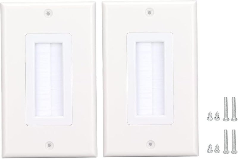 ABS Wall Plate HDMI Cable Pass Through Dust Proof Wall Socket Mounting Kit Home Theater - Image 1