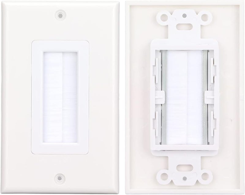 ABS Wall Plate HDMI Cable Pass Through Dust Proof Wall Socket Mounting Kit Home Theater - Image 5