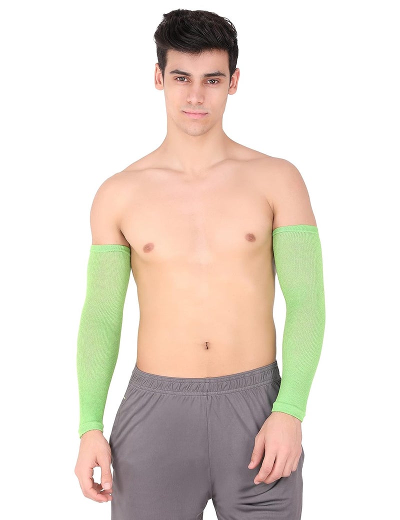 WMX Men and women Sun protection cotton arm sleeve Unisex summer, Winter arm protective Sports cricket, Football rider, Gym sleeves elbow Full cover - Image 2