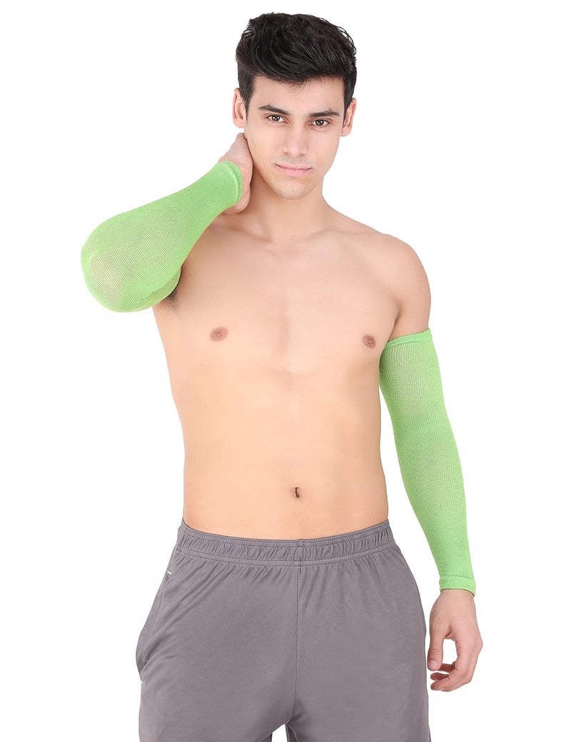 WMX Men and women Sun protection cotton arm sleeve Unisex summer, Winter arm protective Sports cricket, Football rider, Gym sleeves elbow Full cover - Image 3
