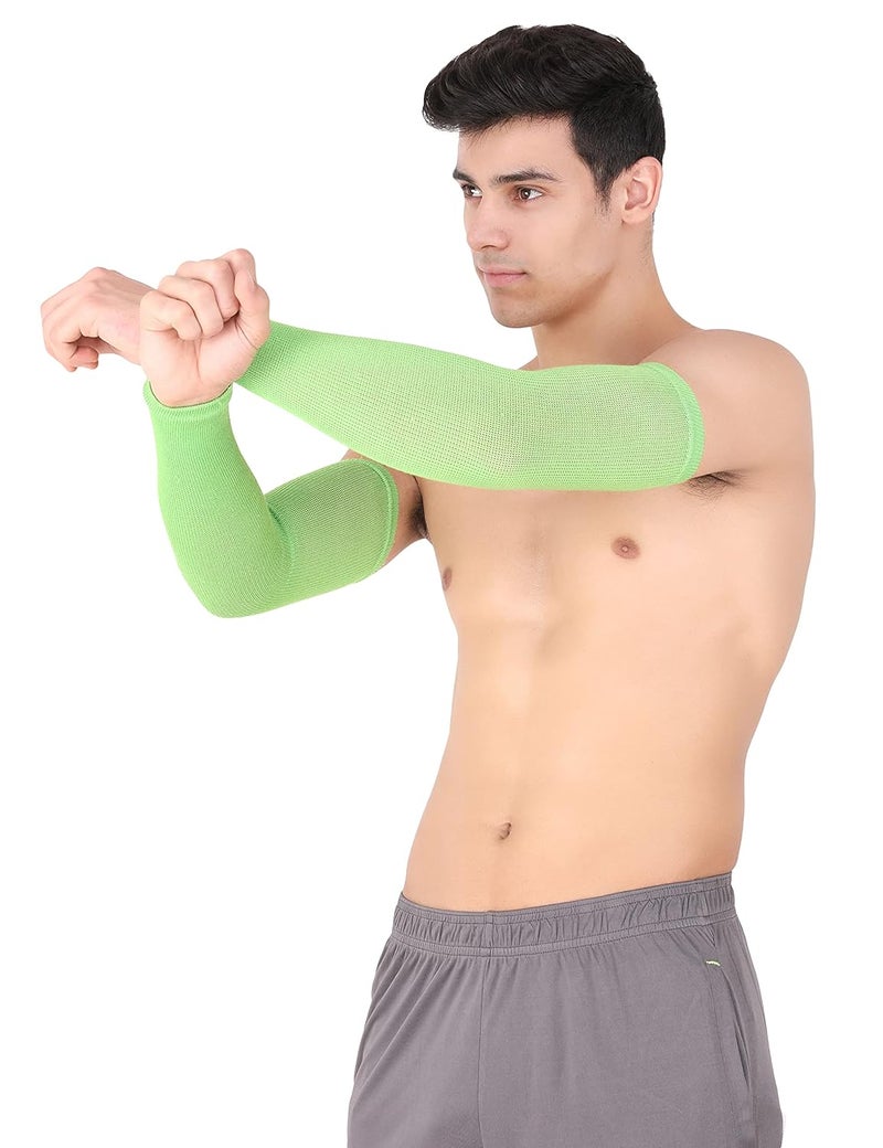 WMX Men and women Sun protection cotton arm sleeve Unisex summer, Winter arm protective Sports cricket, Football rider, Gym sleeves elbow Full cover - Image 4