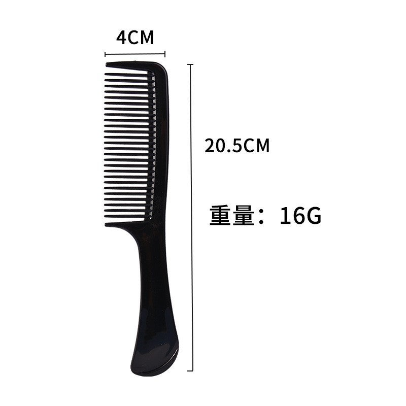 Generic Ten-piece set of barber comb double-sided pointed-tail comb styling comb black plastic comb density anti-static hairdressing tool C212 [Black Bulk]] 