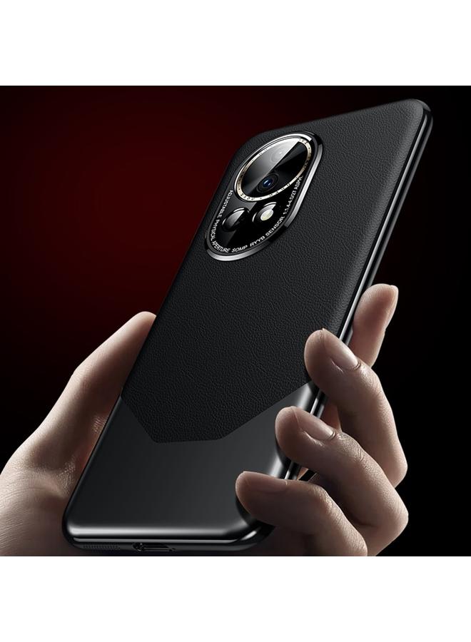 S-TOP Case For Huawei nova 12 Electroplated Imitation Ultimate Design PC + Leather Phone Case - Image 4