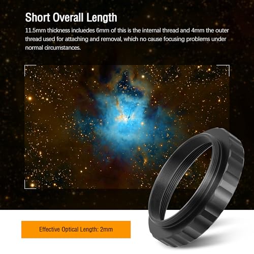 Astromania M48X0.75 (2" Filter) Female to M42X0.75 T / T2 Male Thread Telescope Adapter - Image 5