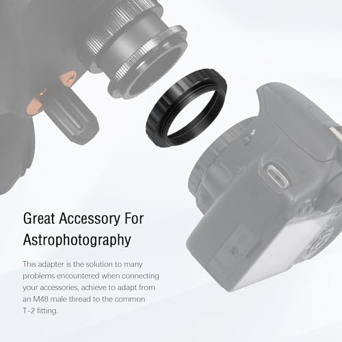Astromania M48X0.75 (2" Filter) Female to M42X0.75 T / T2 Male Thread Telescope Adapter - Image 4