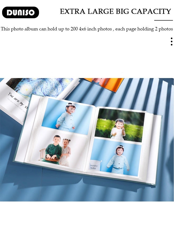 DUNISO Photo Album,28*30*6cm, Photo Album Book 100 Photos, Cartoon Cover Photo Book, Album for Family/Wedding/Travel/Baby, Artwork or Postcard Storage, Blank Pages Memory Book  - Image 4