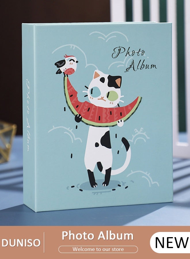 DUNISO Photo Album,28*30*6cm, Photo Album Book 100 Photos, Cartoon Cover Photo Book, Album for Family/Wedding/Travel/Baby, Artwork or Postcard Storage, Blank Pages Memory Book - Image 1