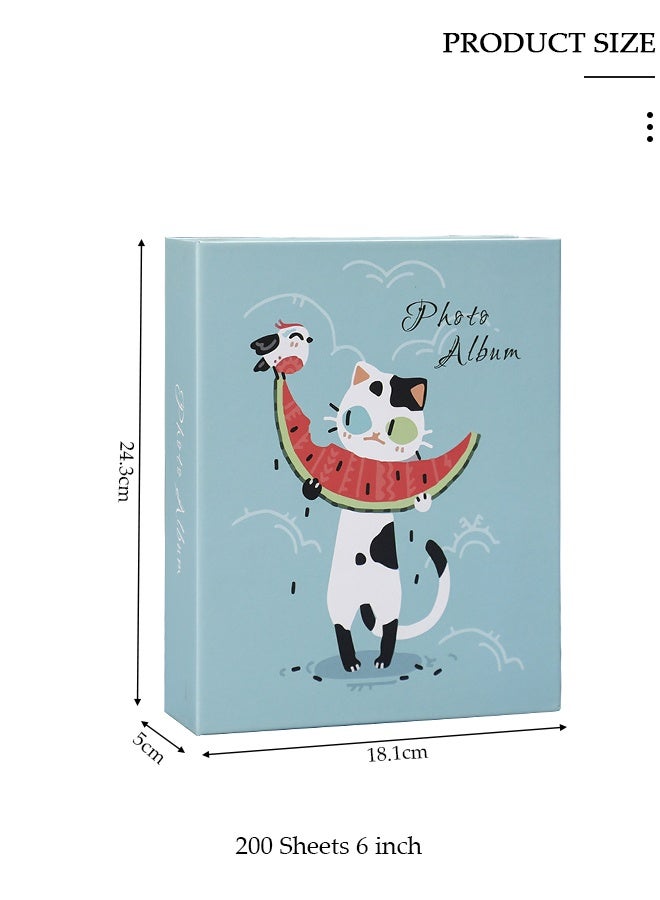 DUNISO Photo Album,28*30*6cm, Photo Album Book 100 Photos, Cartoon Cover Photo Book, Album for Family/Wedding/Travel/Baby, Artwork or Postcard Storage, Blank Pages Memory Book - Image 2