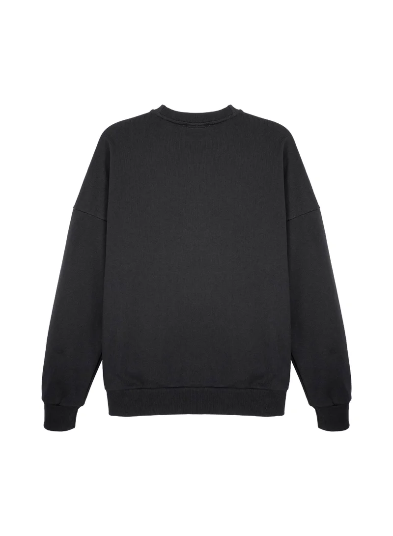 Cedro CEDRO Men's Long Sleeve Crew Neck Sweatshirt with Embroidery Graphic, French Terry, 100% Cotton