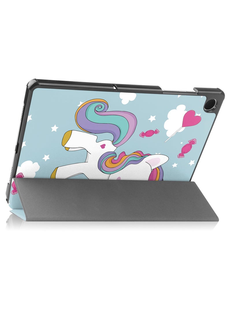Compatible with Samsung Galaxy Tab A9 Plus 2023 Tablet Case 11inch PU Leather Tri-fold Bracket Cover for Galaxy Tab A9 Plus (Unicorn)  - Image 5