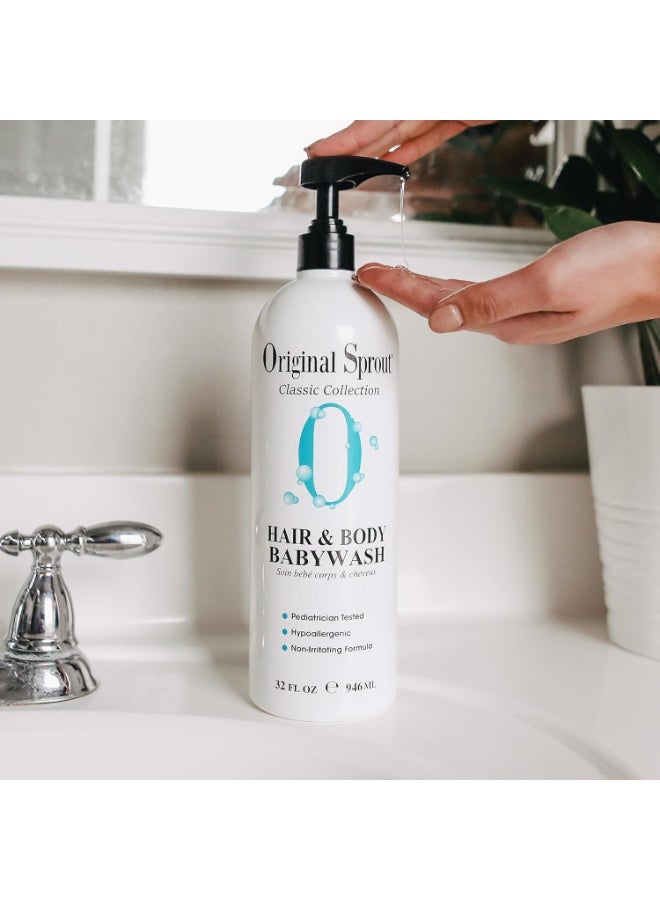 Original Sprout Original Sprout Baby Shampoo and Body Wash, Hypoallergenic Formula with Organic Calendula & Rosemary for Sensitive Hair & Skin, 32 oz. Bottle - Image 4