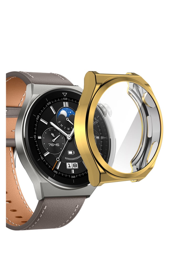 حافظة 46 مم لساعات Huawei Watch GT3 Pro، واقي شاشة شفاف HD رقيق للغاية، حماية شاملة، متوفر بـ 6 ألوان - Image 3
