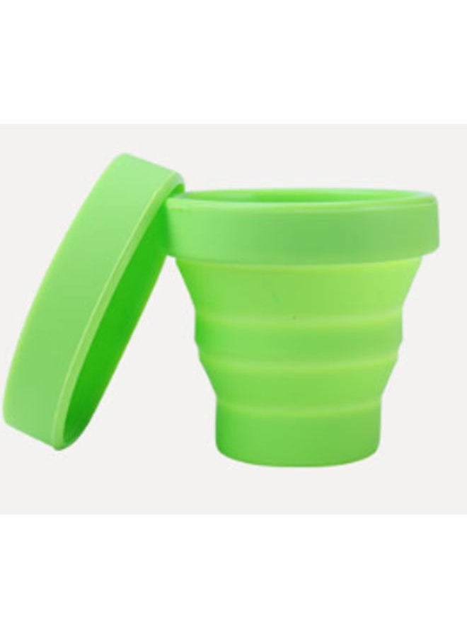 Ailily Collapsible Silicone Cup Holder Sterilizing Container Storage for Menstrual Cup Microwave Friendly Menstrual Cup Sterilizer(green)  - Image 1