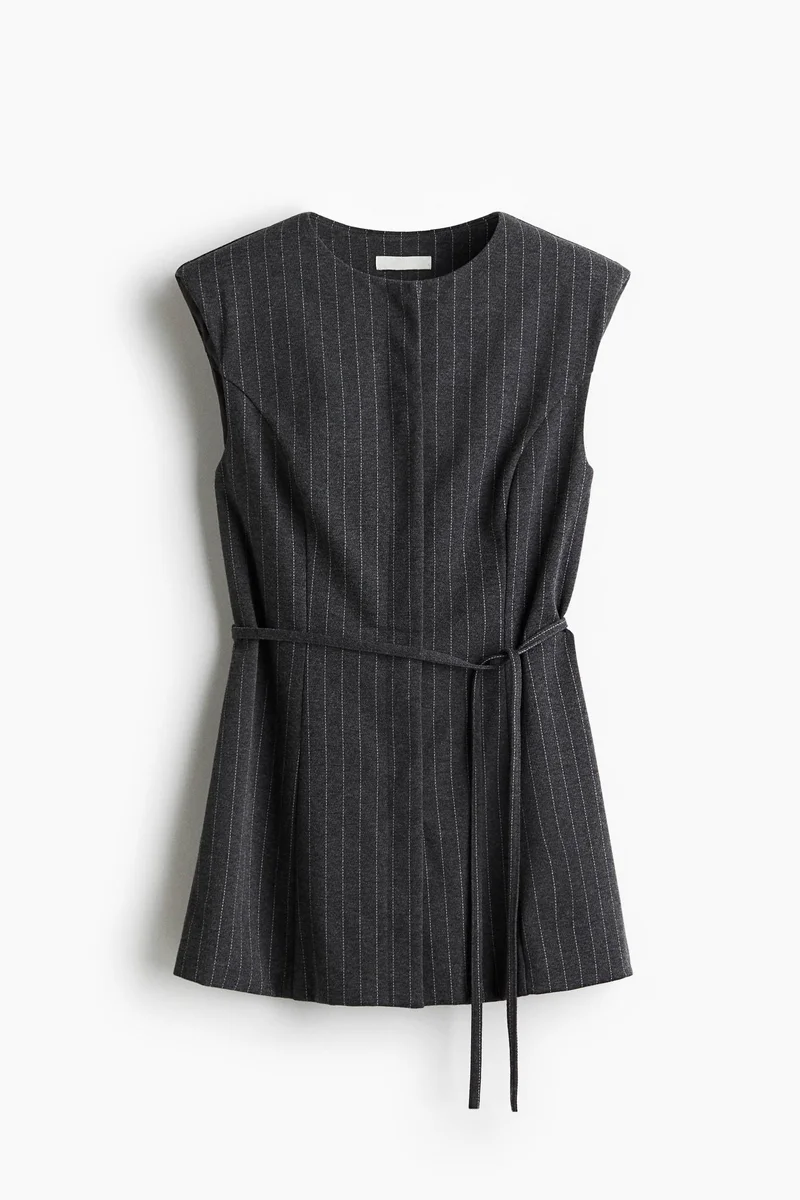 H&M Tie-belt waistcoat