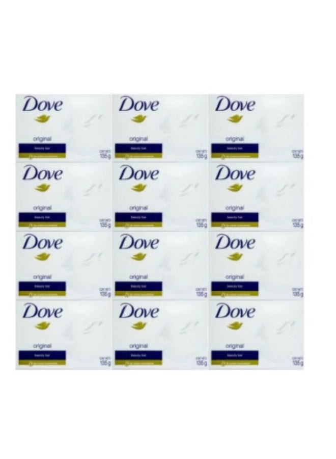 Dove Pack Of 12 Original Cream Bar 12x135grams