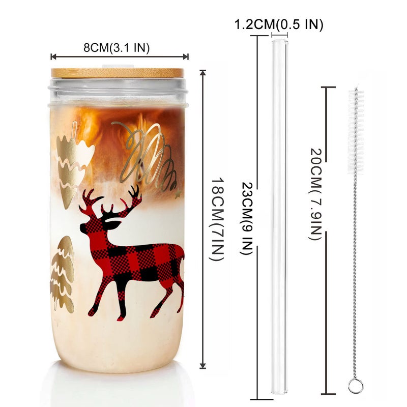 Anotion Christmas Cups - Colored Mugs with Lid and Straw, Unique Teachers & White Elephant Gifts for Adults - Image 2