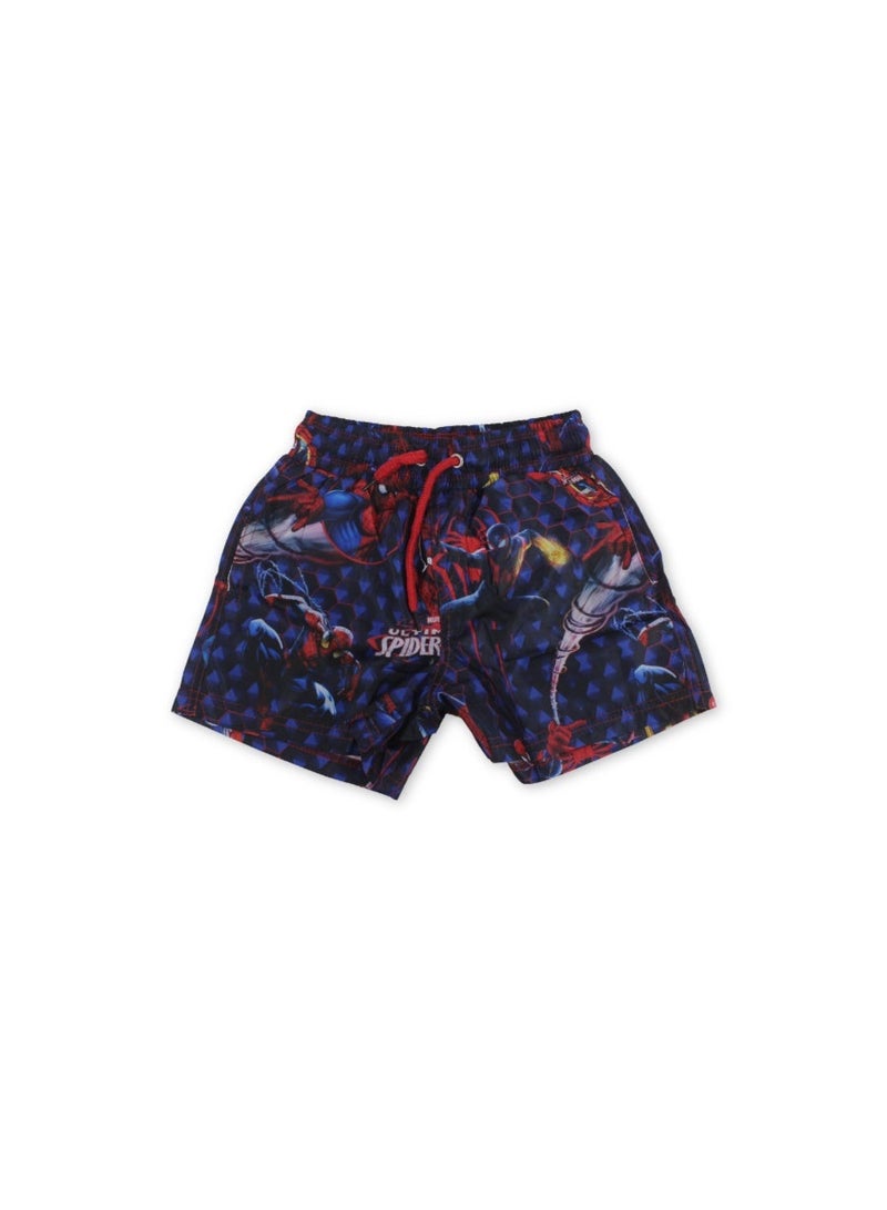 I.Wear Baby Boys Swim Trunks – Blue with Spider-Man Print - Image 1