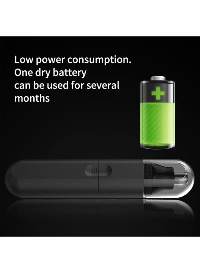 Qisebin Upgraded Nose and Ear Hair Trimmer, Professional Painless Nose Hair Remover for Men and Women, Electric High-speed Rotating Waterproof Stainless Steel Nose Hair Trimmer,Black - Image 5