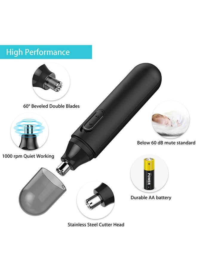 Qisebin Upgraded Nose and Ear Hair Trimmer, Professional Painless Nose Hair Remover for Men and Women, Electric High-speed Rotating Waterproof Stainless Steel Nose Hair Trimmer,Black - Image 4