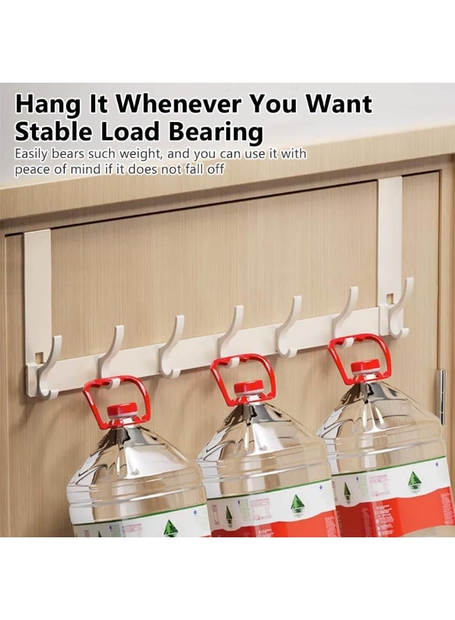 HOMESTAR Over The Door Hooks, 12-Hook Door Hanger Organizer for Bathroom & Bedroom, Heavy Duty Over Door Towel Rack, Coat Hat Bag Hanger with Rust-Resistant Hooks, Space-Saving Home Storage Solution - Image 4