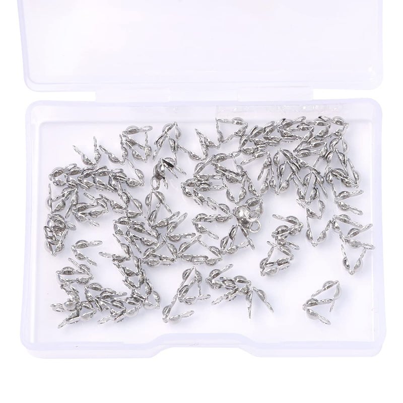 BEADIA Platinum Plated End Caps Non Tarnish 3x6mm 200pcs for Jewelry Making Findings - Image 5