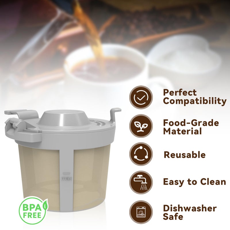 brikinte White Permanent Coffee Filter & 100Pcs Paper Coffee Filters Compatible with Ninja Coffee Maker, Ninja PB051 & PB041 Single-Serve Coffee Maker - Image 4