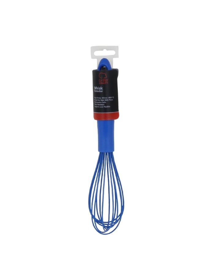 Chef Craft Premium Dishwasher Safe Silicone Wire Cooking Whisk Blue 10.75inch 13472 - Image 2