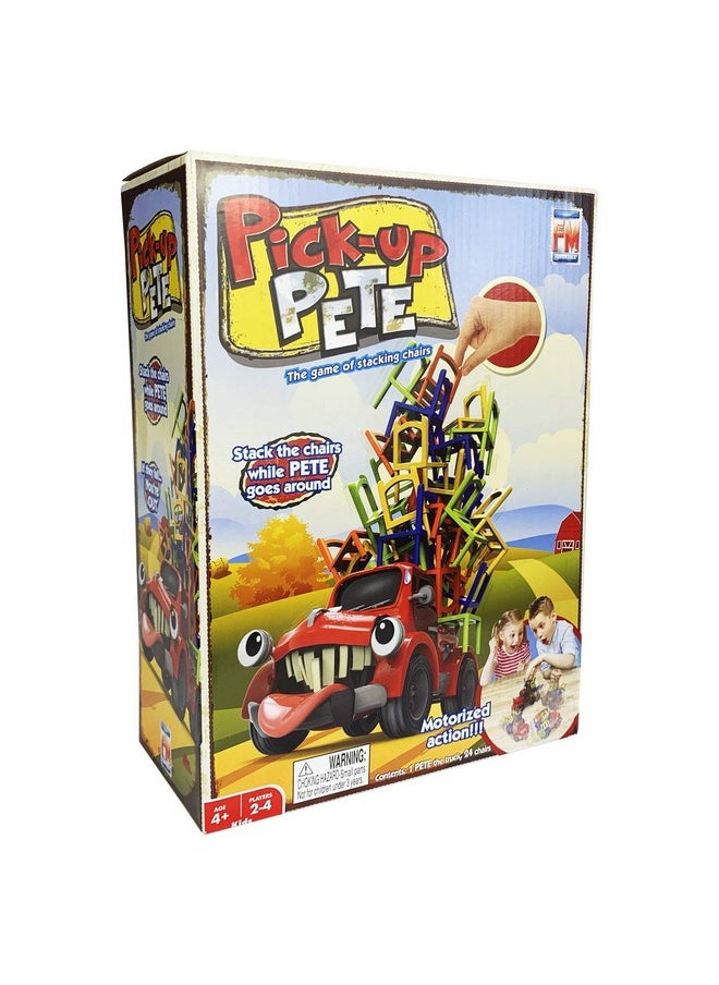 Fotorama Pickup Pete ; The Ultimate Chair Stacking Game Perfect For Remote Family Home Entertainment Stack Colorful Chairs On Pete The Motorized Pickup Truck  - Image 1