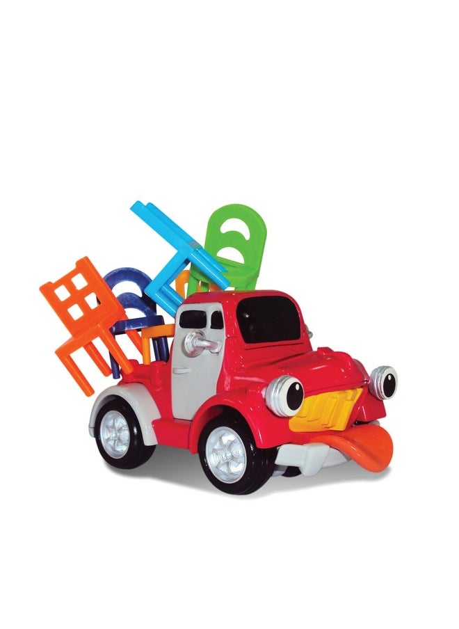 Fotorama Pickup Pete ; The Ultimate Chair Stacking Game Perfect For Remote Family Home Entertainment Stack Colorful Chairs On Pete The Motorized Pickup Truck  - Image 5
