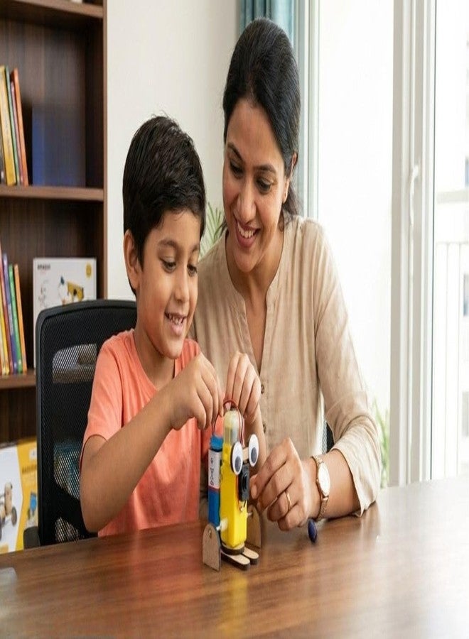 Erh India لعبة روبوت ERH India STEM، نموذج جاهز لمشروع علمي عملي لأطفال المدارس والطلاب، مجموعة تجارب فيزيائية تعليمية تعمل بمحرك، نشاط تعليمي - Image 4