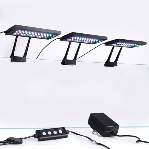 hygger Clip On Aquarium LED Light with MultiChannel Controller Fish Tank Light 247 Lighting SunriseDaylightMoonlight and DIY Mode Adjustable TimerBrightness Light 7 Colors for Freshwater 3 - Image 1