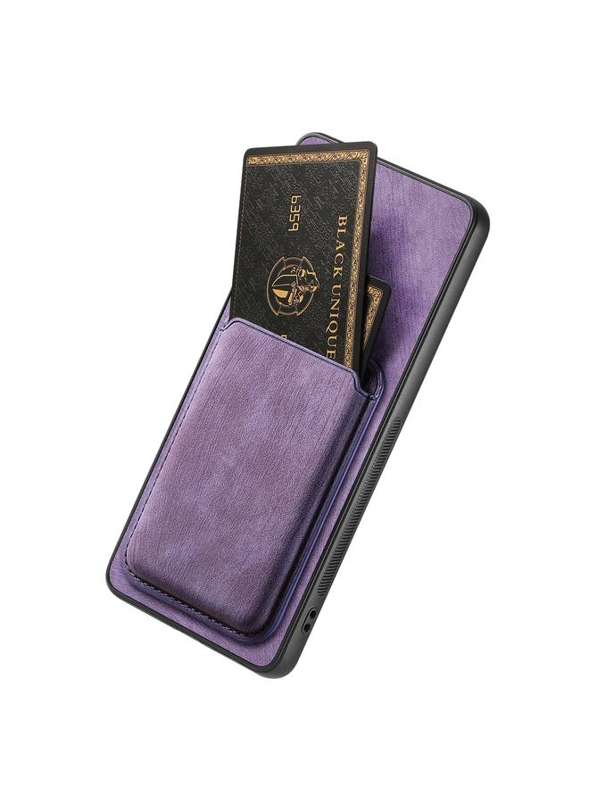 اس-توب جراب هاتف مغناطيسي مع حقيبة بطاقات جلدية عتيقة لهاتف OPPO A9 2020 / A5 2020 - Image 4