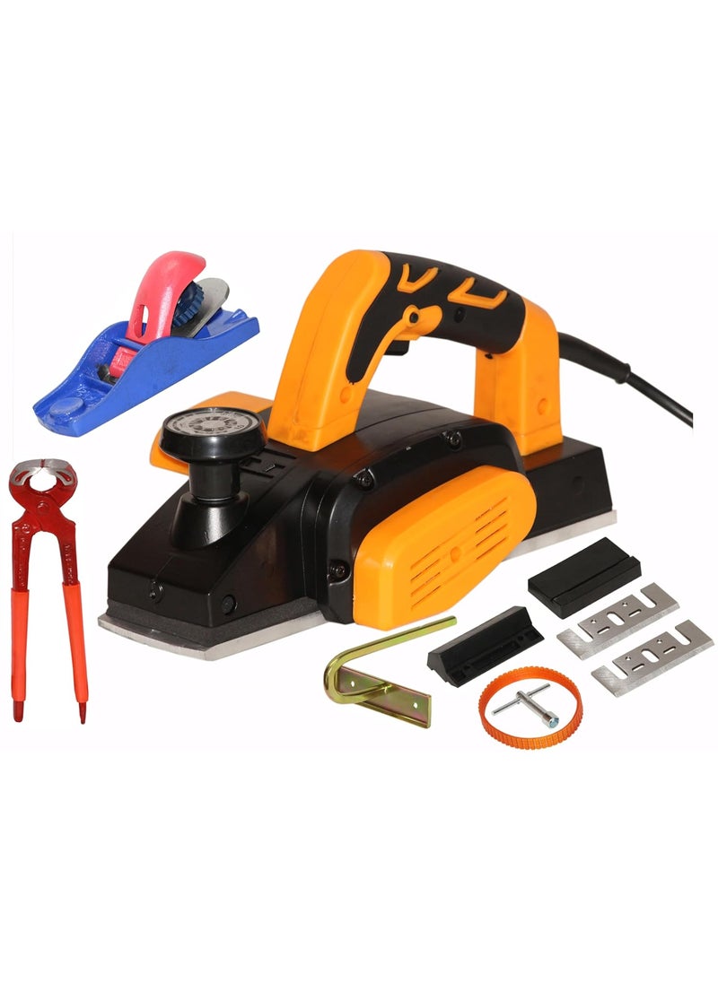 Digital Craft Digital Craft Wood Planer 800W Machine of Carpentry HighPower MultiFunction Electric Planer Professional Woodworking Machine Electric Wood Planer Machine 82mm5Inch Hand Planer8Inch Pincer Plier 
