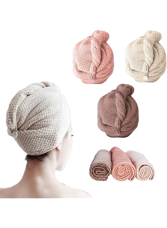 Zaboon Pack Microfiber Hair Towel Wrap, Quick Dry Twist Turban, Magic Super Absorbent Drying Hair Caps For Women - Image 1